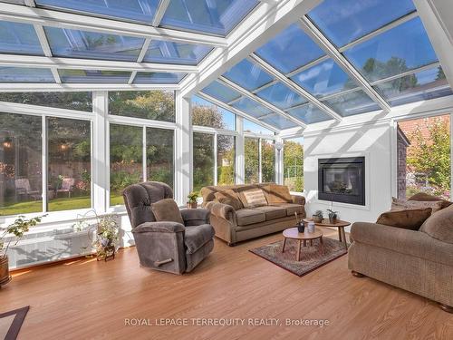 130 Verobeach Blvd, Toronto, ON - Indoor Photo Showing Living Room With Fireplace