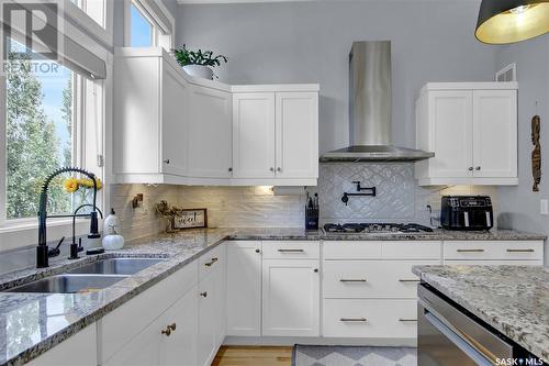 8030 Fairways West Drive, Regina, SK - Indoor Photo Showing Kitchen With Double Sink