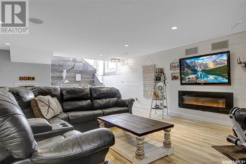 8030 Fairways West Drive, Regina, SK - Indoor Photo Showing Living Room With Fireplace