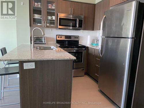 513 - 75 Norman Bethune Avenue, Richmond Hill, ON - Indoor Photo Showing Kitchen With Stainless Steel Kitchen With Double Sink With Upgraded Kitchen