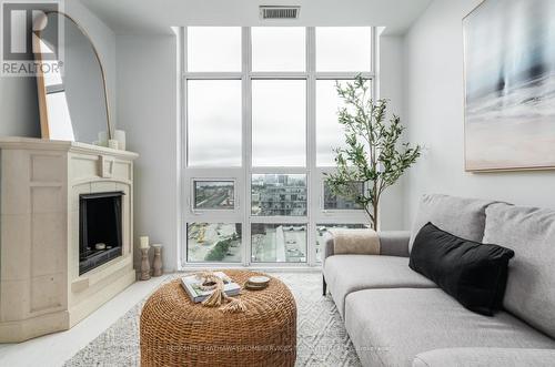 1703 - 85 East Liberty Street, Toronto, ON - Indoor Photo Showing Living Room With Fireplace