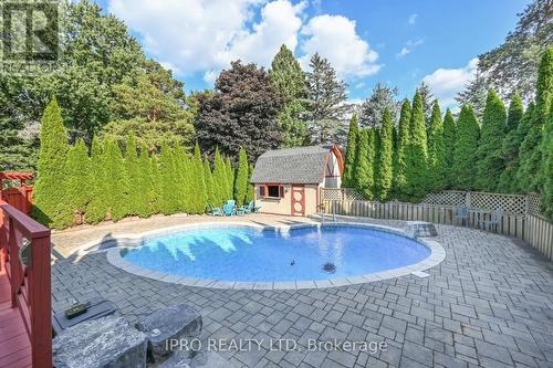 1643 Sumach Road, Caledon (Caledon Village), ON - Outdoor With In Ground Pool With Backyard