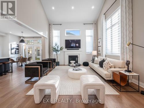 3144 Harasym Trail, Oakville, ON - Indoor Photo Showing Living Room With Fireplace