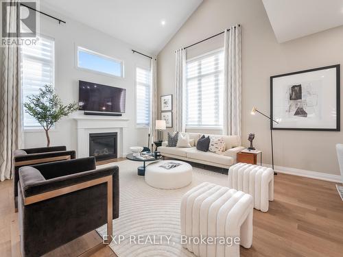 3144 Harasym Trail, Oakville, ON - Indoor Photo Showing Living Room With Fireplace