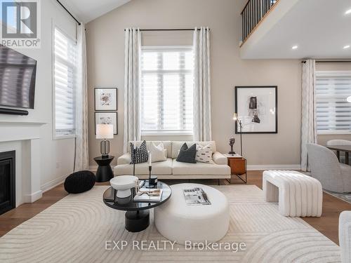 3144 Harasym Trail, Oakville, ON - Indoor Photo Showing Living Room With Fireplace