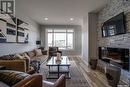 5512 Nicholson Avenue, Regina, SK  - Indoor Photo Showing Living Room With Fireplace 