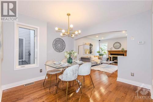 37 Hemlo Crescent, Ottawa, ON - Indoor Photo Showing Dining Room With Fireplace