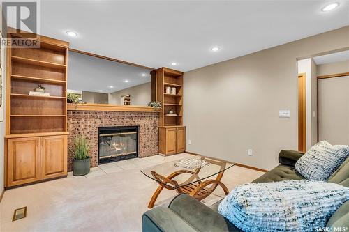 618 Whitewood Way, Saskatoon, SK - Indoor Photo Showing Living Room With Fireplace