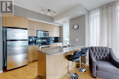 2208 - 65 Bremner Boulevard, Toronto, ON - Indoor Photo Showing Kitchen With Stainless Steel Kitchen With Double Sink