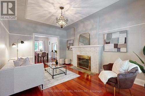 310 Willard Avenue N, Toronto, ON - Indoor Photo Showing Living Room With Fireplace