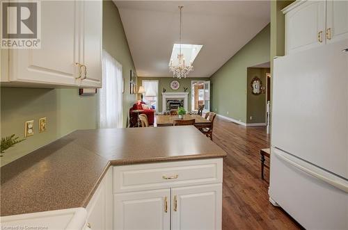 264 Newport Place, Waterloo, ON - Indoor Photo Showing Kitchen With Fireplace