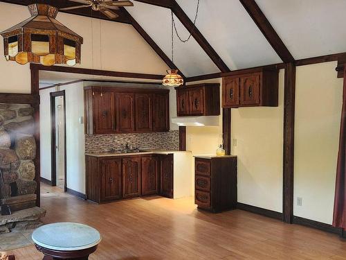 Cuisine - 577 1Re Avenue Lac-Mondor, Saint-Jean-De-Matha, QC - Indoor Photo Showing Kitchen With Fireplace