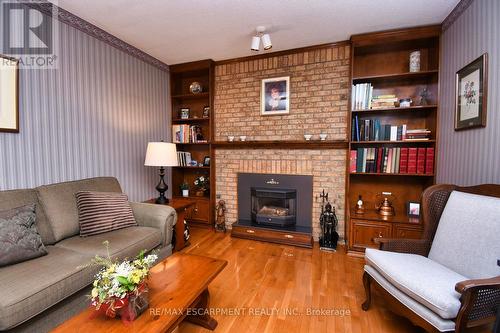 54 Ramsden Drive, Hamilton, ON - Indoor Photo Showing Living Room With Fireplace