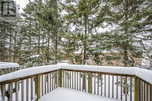 View of snow covered deck - 212 Westcourt Place, Waterloo, ON - Outdoor