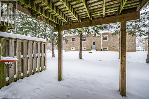 View of snow covered patio - 212 Westcourt Place, Waterloo, ON - Outdoor