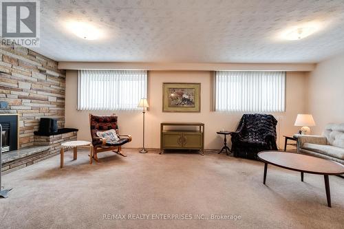 1284 Fairdale Drive, Mississauga, ON - Indoor Photo Showing Living Room With Fireplace