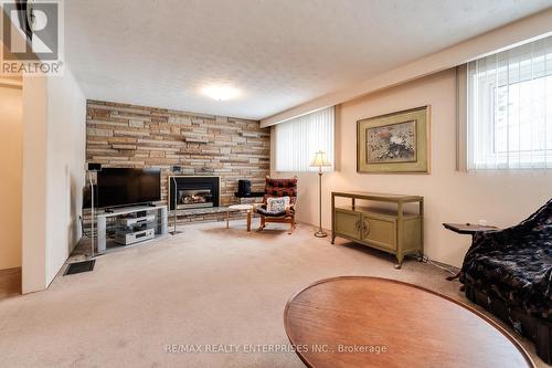 1284 Fairdale Drive, Mississauga, ON - Indoor With Fireplace