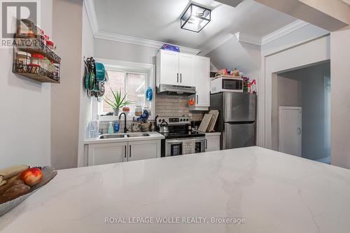 218 Catharine Street N, Hamilton, ON - Indoor Photo Showing Kitchen With Double Sink