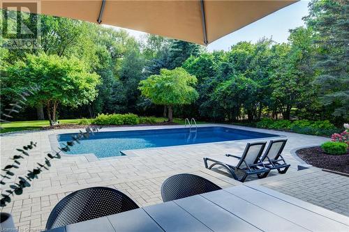 587 Manorwood Court, Waterloo, ON - Outdoor With In Ground Pool With Backyard