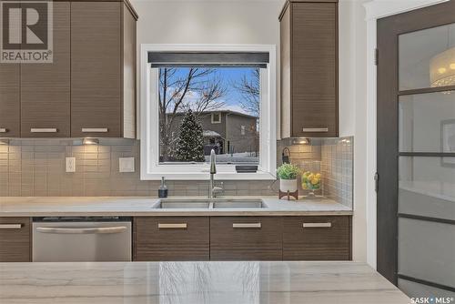 306 Wright Court, Saskatoon, SK - Indoor Photo Showing Kitchen With Double Sink