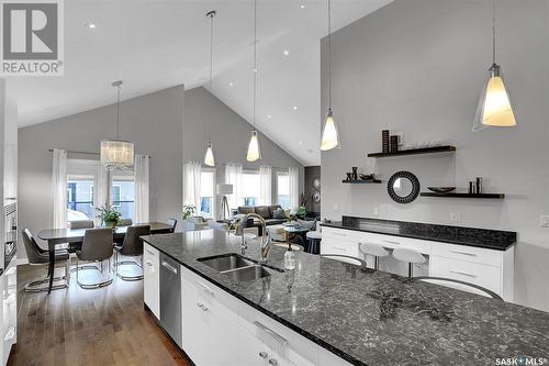 3921 Sandhill Crescent, Regina, SK - Indoor Photo Showing Kitchen With Double Sink With Upgraded Kitchen