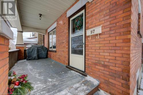 View of patio / terrace featuring a porch and grilling area - 97 Peppler Street, Waterloo, ON - Outdoor With Exterior