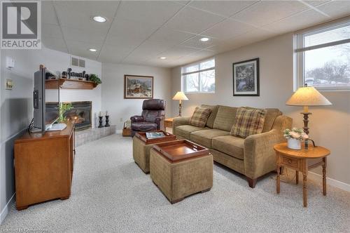 145 Hickson Drive, Kitchener, ON - Indoor Photo Showing Living Room With Fireplace