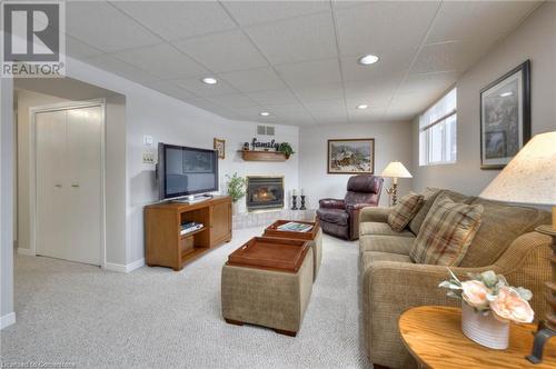 145 Hickson Drive, Kitchener, ON - Indoor Photo Showing Living Room With Fireplace