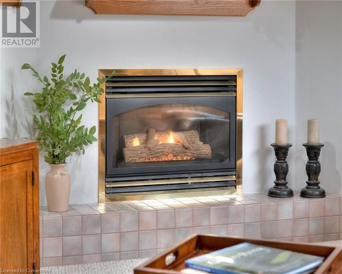 145 Hickson Drive, Kitchener, ON - Indoor Photo Showing Living Room With Fireplace