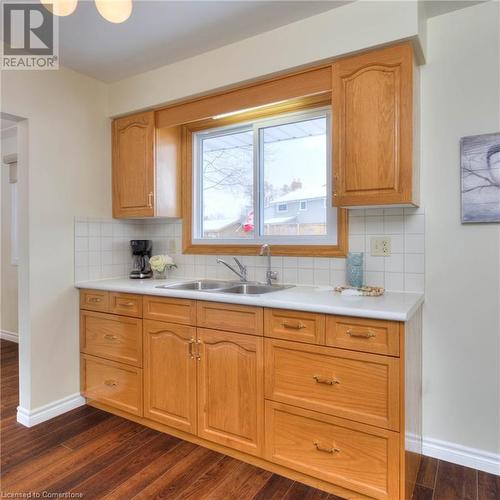 145 Hickson Drive, Kitchener, ON - Indoor Photo Showing Kitchen With Double Sink