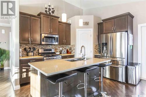 1227 Hargreaves Way, Saskatoon, SK - Indoor Photo Showing Kitchen With Double Sink With Upgraded Kitchen