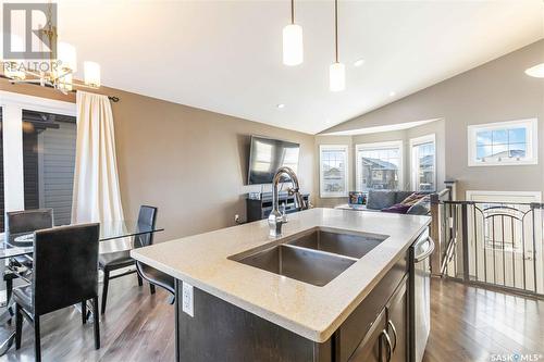 1227 Hargreaves Way, Saskatoon, SK - Indoor Photo Showing Kitchen With Double Sink