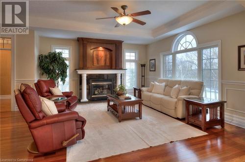 372 River Oak Place, Waterloo, ON - Indoor Photo Showing Living Room With Fireplace