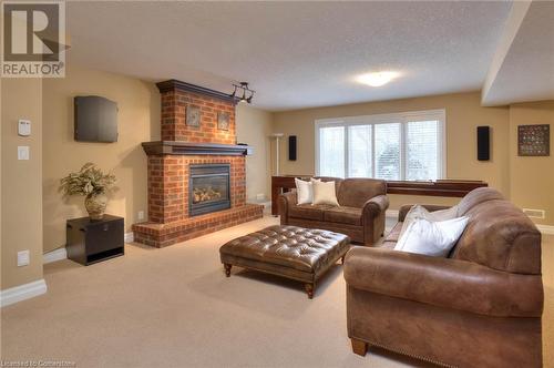 372 River Oak Place, Waterloo, ON - Indoor Photo Showing Living Room With Fireplace