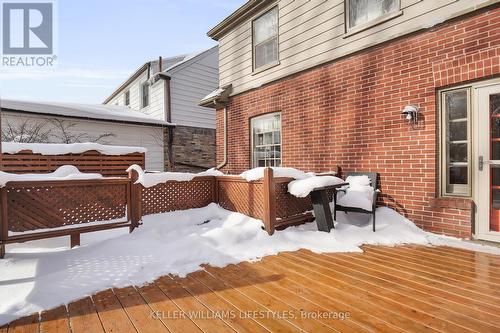 Wood deck off back of home - 589 Victoria Street, London, ON - Outdoor With Deck Patio Veranda With Exterior