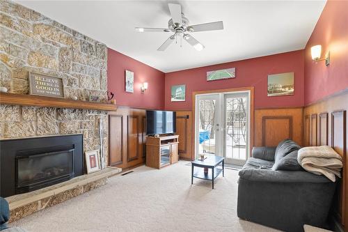 39 Carlotta Crescent, Winnipeg, MB - Indoor Photo Showing Living Room With Fireplace