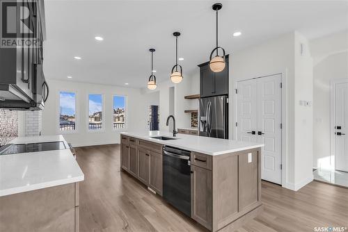 1023 Glacial Shores Common, Saskatoon, SK - Indoor Photo Showing Kitchen With Upgraded Kitchen