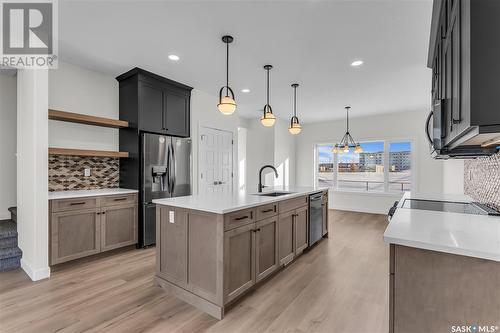 1023 Glacial Shores Common, Saskatoon, SK - Indoor Photo Showing Kitchen With Upgraded Kitchen