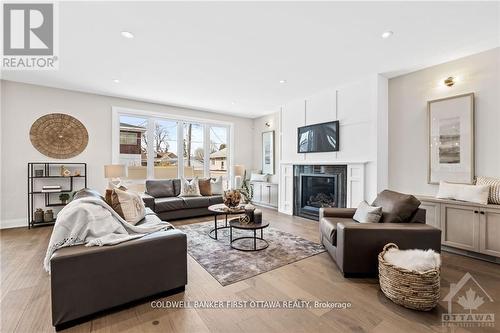 317 Westhill Avenue, Ottawa, ON - Indoor Photo Showing Living Room With Fireplace