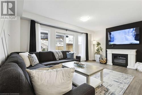 75 Meadowridge Street, Kitchener, ON - Indoor Photo Showing Living Room With Fireplace