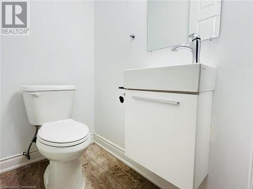 Bathroom with vanity and toilet - 255 Woolwich Street Unit# 203, Waterloo, ON - Indoor Photo Showing Bathroom