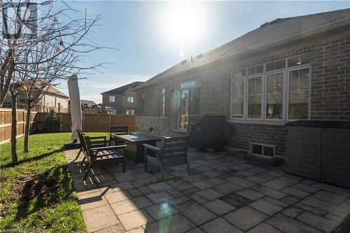 View of patio / terrace with a fire pit and grilling area - 219 Falconridge Drive, Kitchener, ON - Outdoor