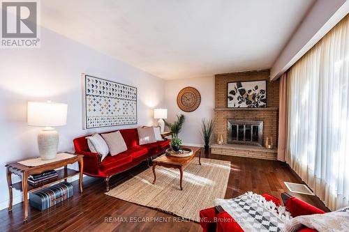 9 Laurier Avenue, Hamilton, ON - Indoor Photo Showing Living Room With Fireplace