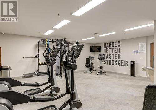 Secondary gym right on the 3rd floor! - 330, 88 9 Street Ne, Calgary, AB - Indoor Photo Showing Gym Room