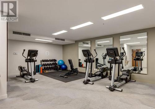 Secondary gym right on the 3rd floor! - 330, 88 9 Street Ne, Calgary, AB - Indoor Photo Showing Gym Room