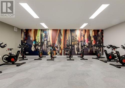 Spin Studio on 5th floor - 330, 88 9 Street Ne, Calgary, AB - Indoor Photo Showing Gym Room