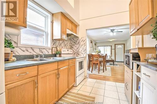 1317 Goyeau, Windsor, ON - Indoor Photo Showing Kitchen With Double Sink