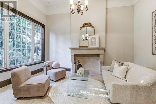 13 Riverlea Road, Toronto, ON - Indoor Photo Showing Living Room With Fireplace