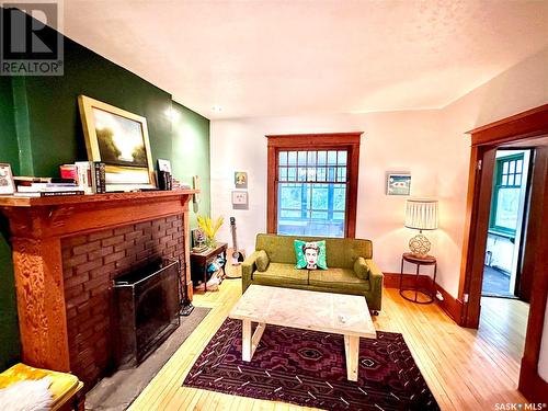 2343 Quebec Street, Regina, SK - Indoor Photo Showing Living Room With Fireplace