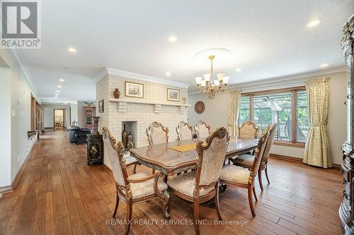 24 Rosegarden Drive, Brampton (Toronto Gore Rural Estate), ON - Indoor Photo Showing Dining Room With Fireplace